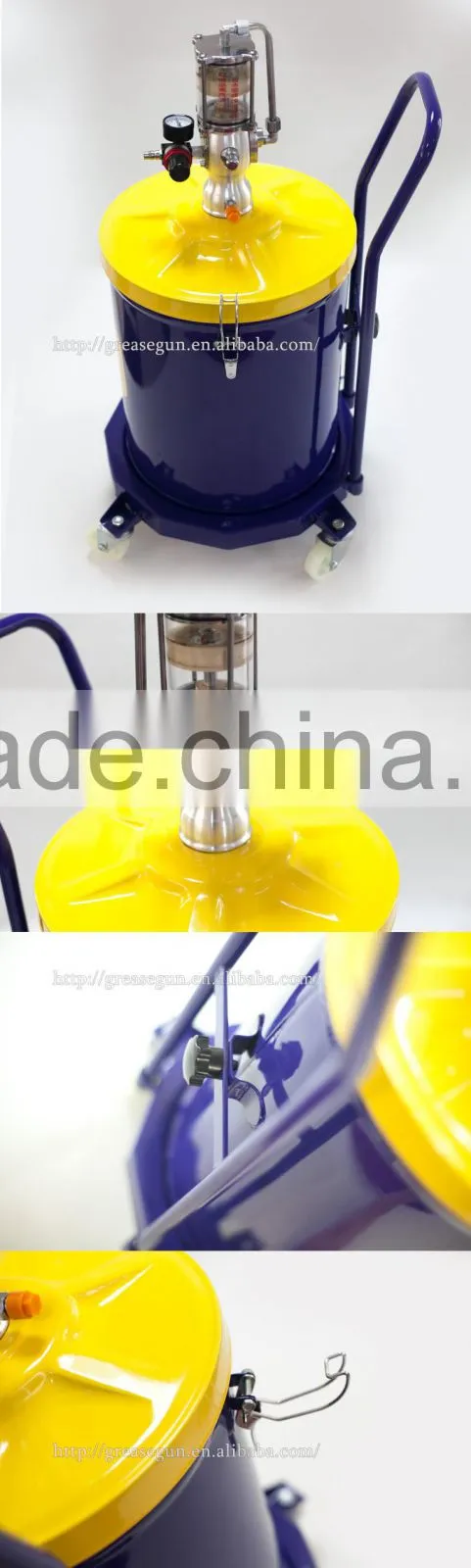 16L Pneumatic Grease Pump For Lubrication Injection, Oil Injection Pump