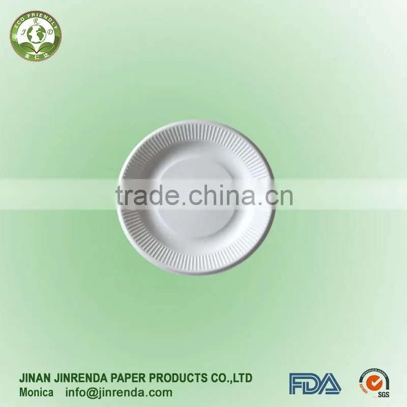 Disposable 5 inch Cake Plate with sugarcane pulp