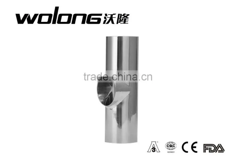 Stainless steel pipe fitting sanitary clamp tee