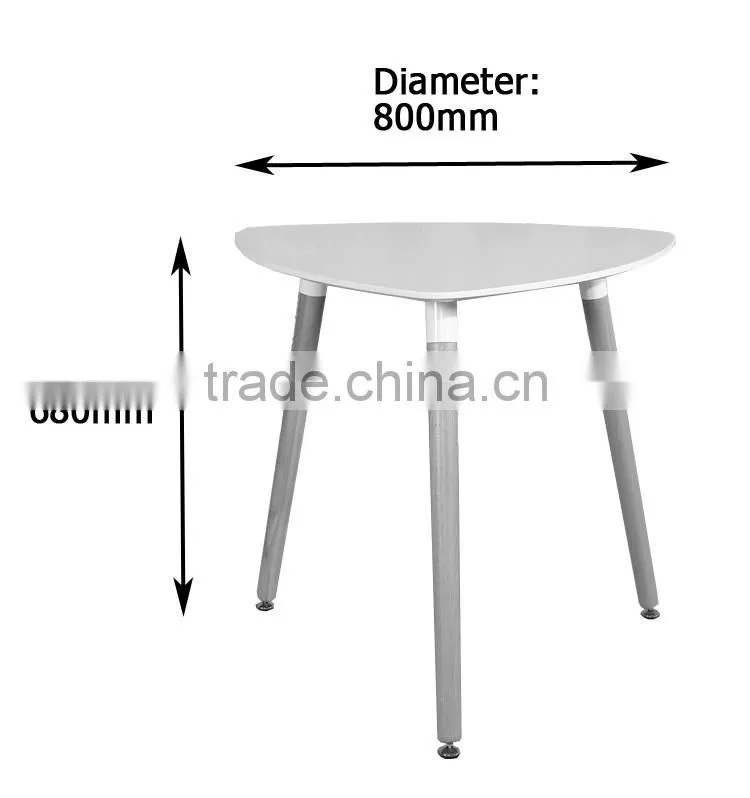 Promotion Modern furniture triangle coffee table with legs