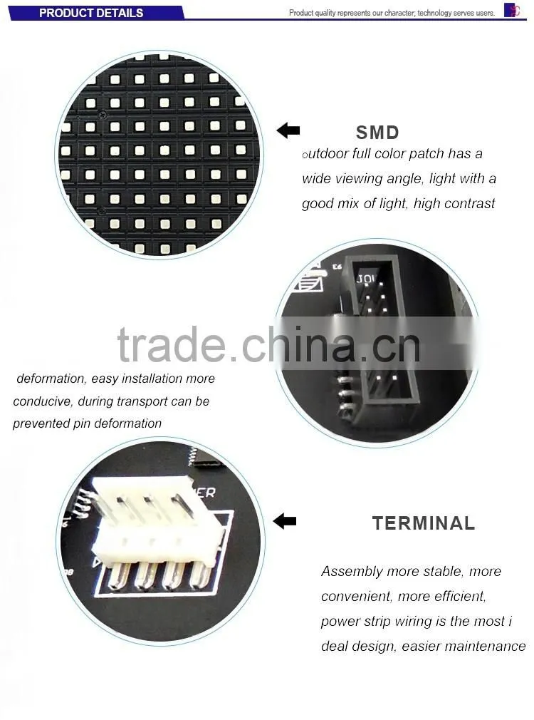 Best quality outdoor full color advertising led wall for P6 LED Display module