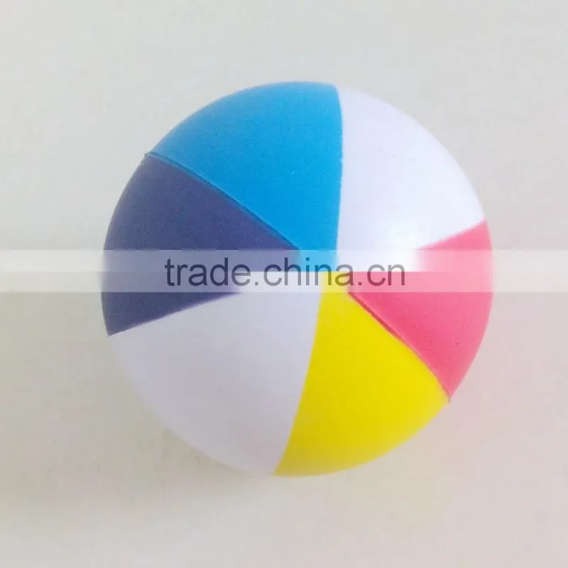 foam ball colored stress ball 5 colors on one pu ball