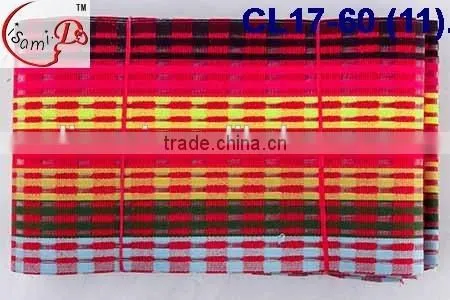 CL17-60 2016 latest best quailty colorful rainbow nice pattern popular design aso oke on factory price