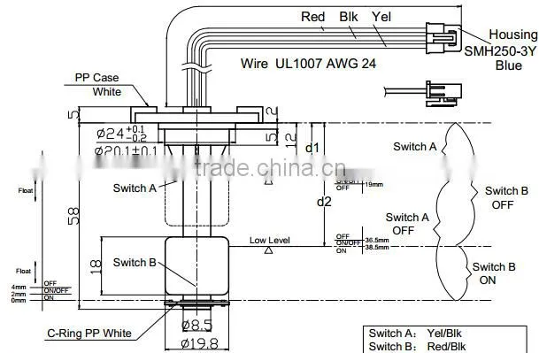 Water Position Sensor Float switch