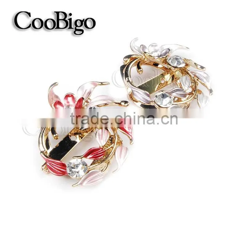 Fashion Jewelry Charming Jasmine Flower MC STONE Women Brooches Pin Gift Corsage Dresses Hijab Scarf Apparel Accessories