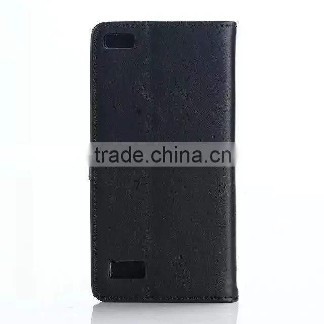 Most popular flip pattern wallet leather case for Blackberry LEAP with stand