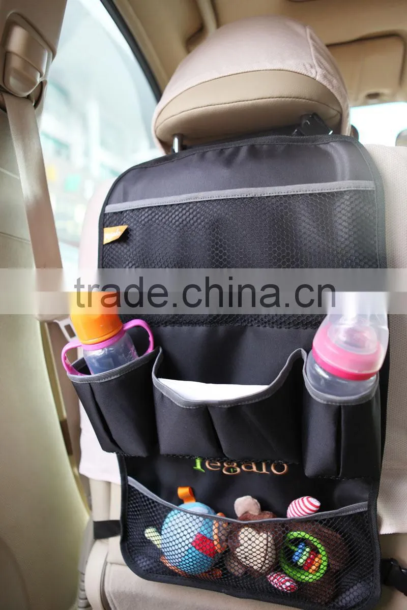 Car back seat organizer with many pockets