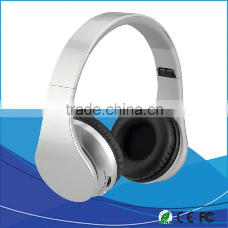 Novel Foldable Blue tooth Head set Wireless with FM Radio and TF Card Slot 40mm Driver