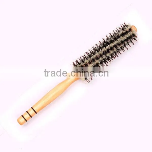 Wood handle salon hair brushes