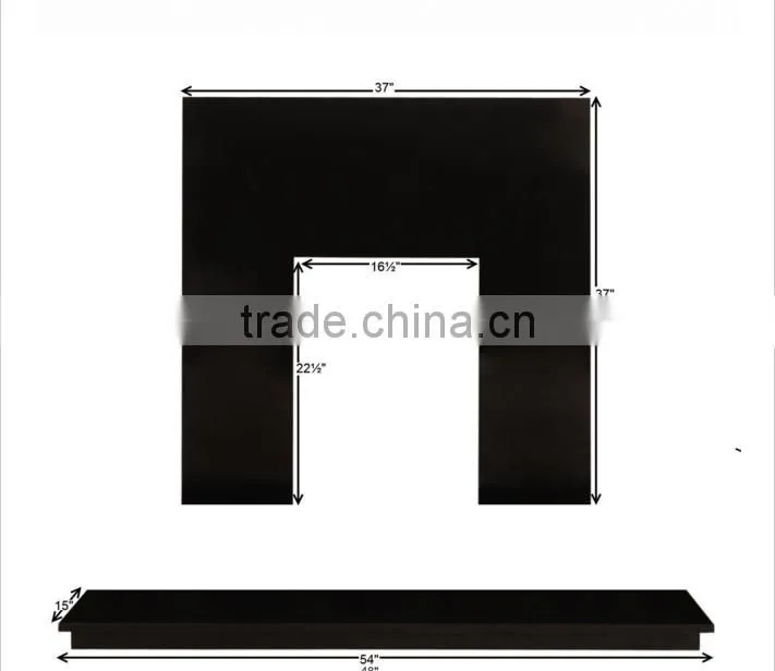Granite Panel and Hearth Set Gas and Electric