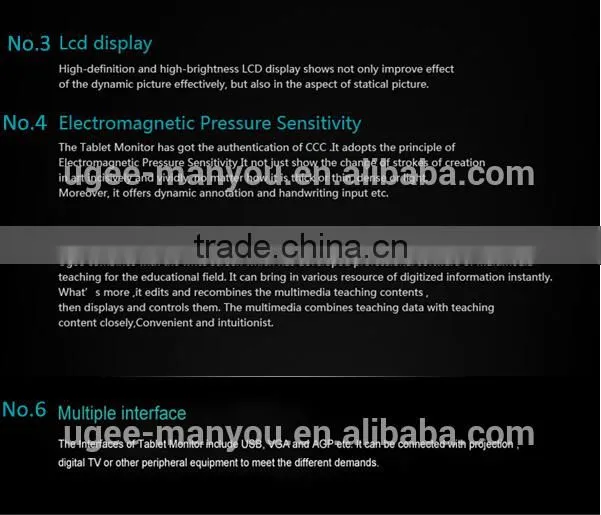 Ugee UG1910B 19 inch interactive graphic tablet monitor