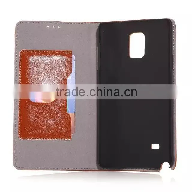 Hotter selling products on the market, flip leathher case for samsung galaxy note 4 D