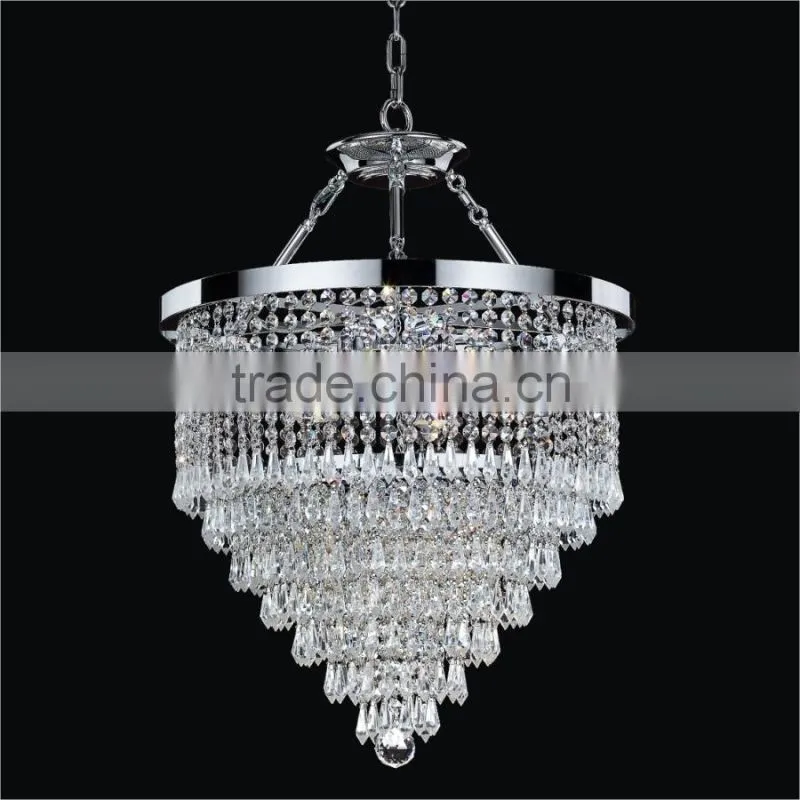 Popular dining room silver crystal chandelier pendant lighting-71068