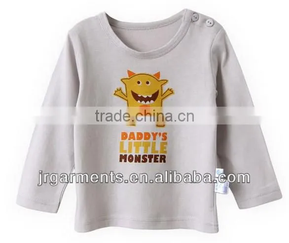 Eco-Friendly Bamboo Fiber Cotton Printed Long sleeve t shirts for Baby