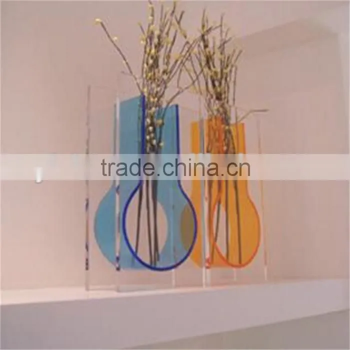 custom manufacturing clear Acrylic vase for fashion