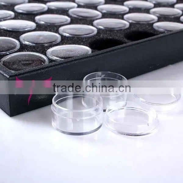 50 jar space luxury nail art display glitter alloy decoration case/ storage box