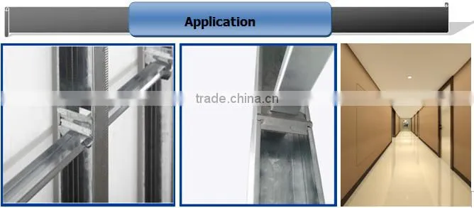 Drywall metal stud in wall installation