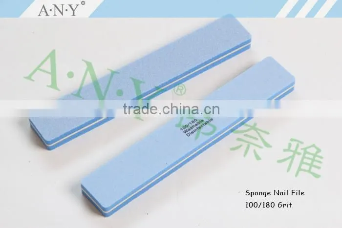 Professional Nail Care Shaping and Polising Blue Sponge Nail Salon Nail FIle Wide Shape