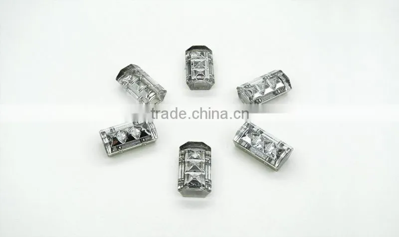 KD13 rectangle flat back sew on acrylic rhinestones for fashion decoration, craft making, garment bags accessories