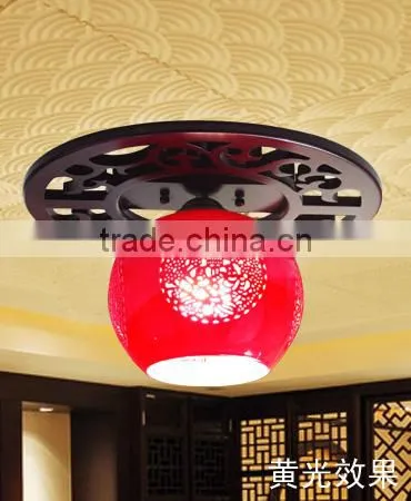 Modern Ceiling lighting Antique ceiling down light Fixture Design Porcelain Wooden Jingdezhen Dining Room Hotel ceiling lights