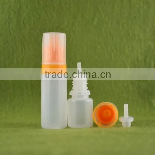 pure nicotine 10ml pe bottle with childproof and tamperproof cap