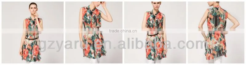 Mulberry silk flower fashion loose two single blouse