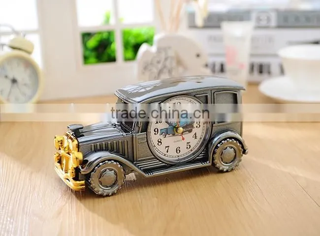 Classic car alarm digital pointer plastic table clock