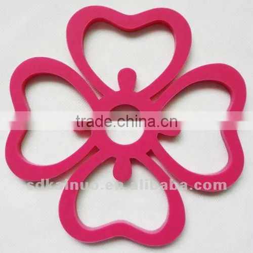 Christmas gift lucky flower shape Silicone coaster