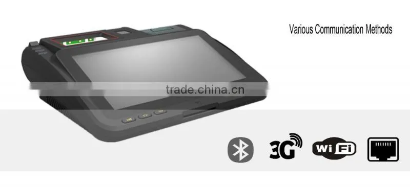 Cheap Touch Screen All In One POS Billing Machine Support 3G WIFI Barcode Scanner RFID Thermal Printer