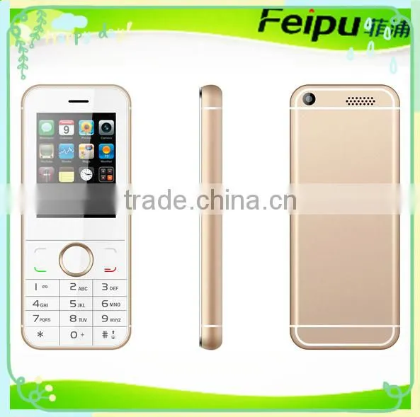 2.4 inch cheap good design feature phone 6 white/gold/black color