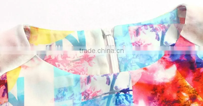 ladies casual printed chiffon summer new alibaba dresses