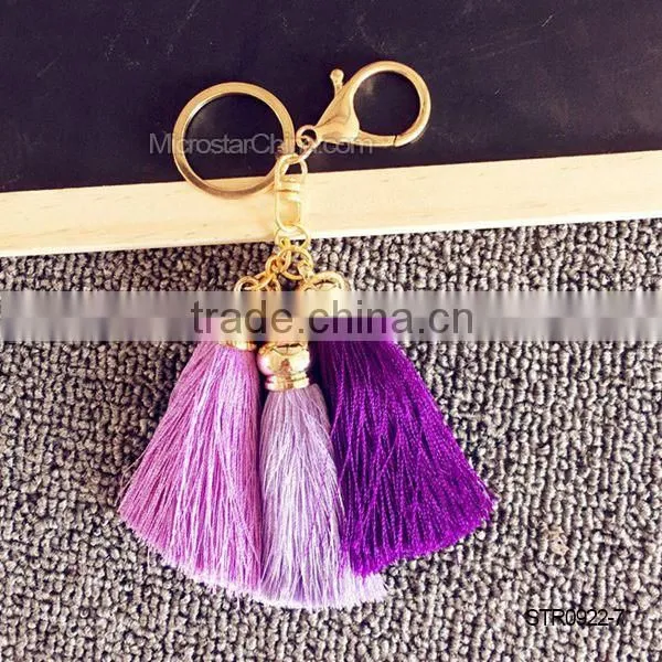 10 Colors In Stock Wholesale Silk Tassel Key Chain