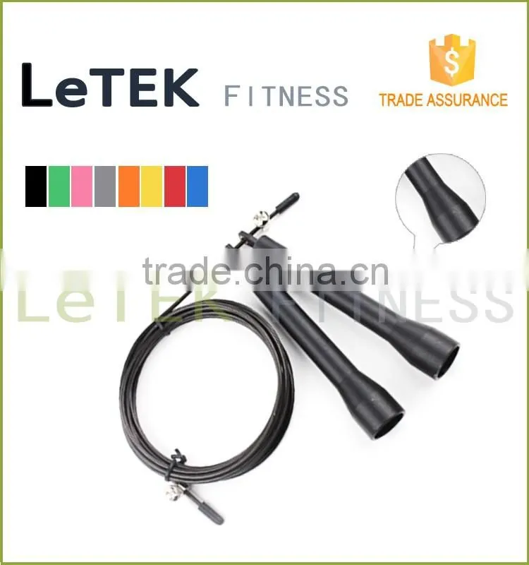 Jump Rope - Crossfit, MMA, Boxing Lightweight Long Ballistic Handles, Adjustable Length Cable and Dual Bearings - 100% Lifetime