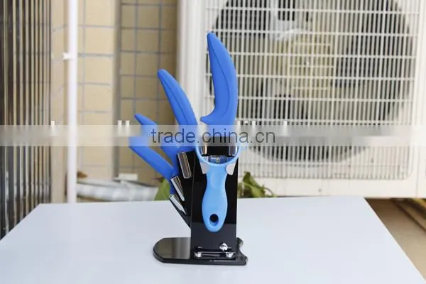 6" Blue color ceramic blade chef knife