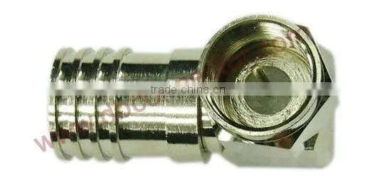 All metal rg11 crimp 90 degree cable connector