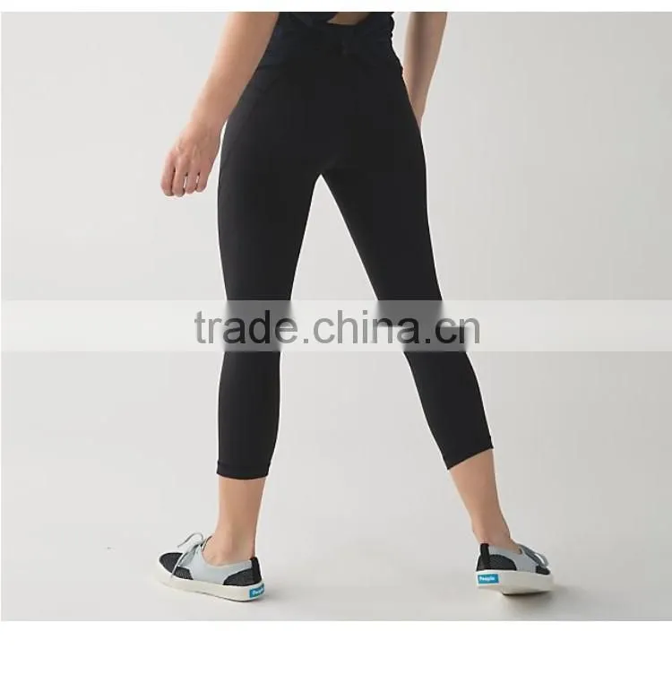 New Women Capri YOGA Running Elastic Sports Pants Leggings Fitness Trouser