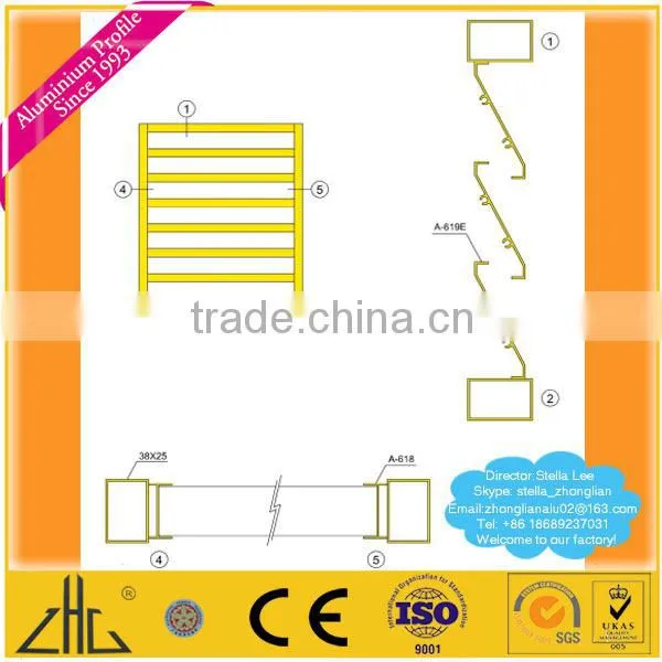 Aluminum profile for shower cabin/polishing aluminium cabin profiles factory/perfil aluminio/aluminium extrusion aluminium price
