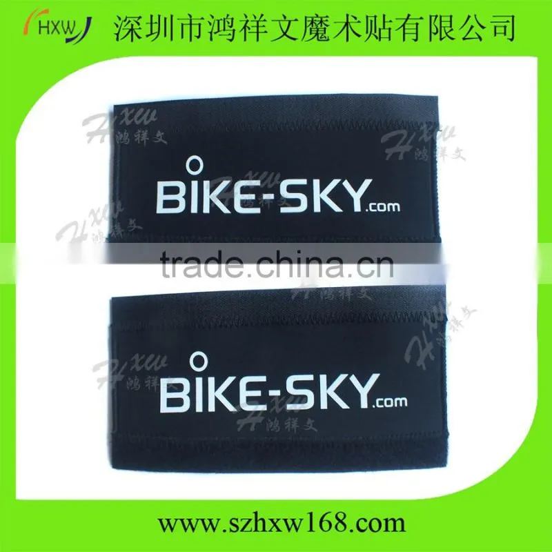 OEM logo print hook and loop neoprene chainstay protector