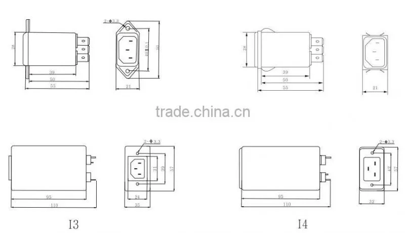 1A 3A 6A 10A filter 220V emi power line electronic filter