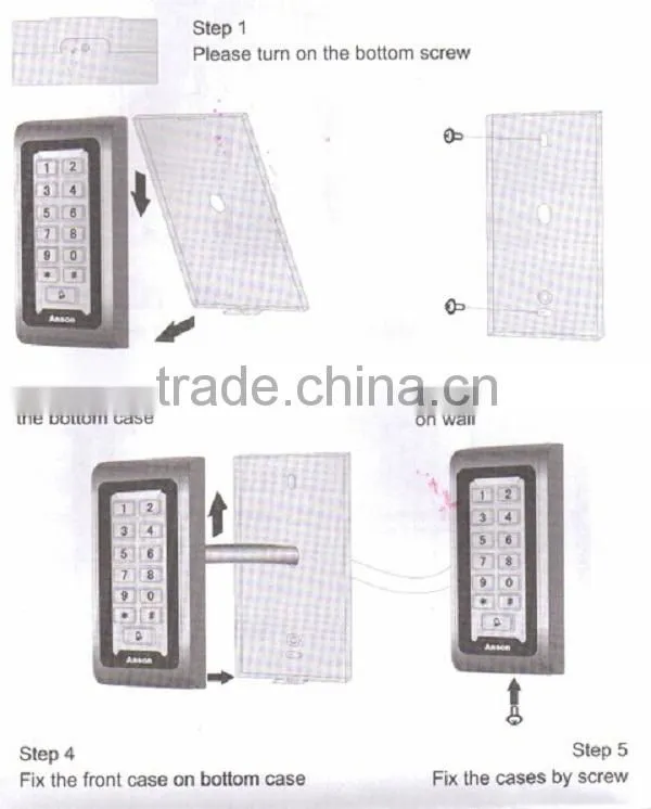 IP68 Waterproof Door Keypad for Interior or Exterior Use MA10
