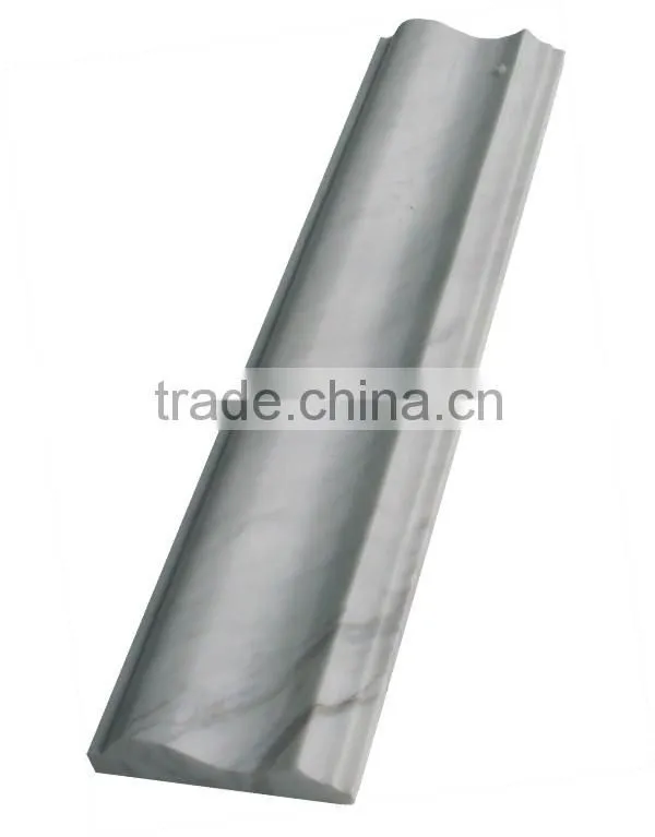 Black polished marble skirting board