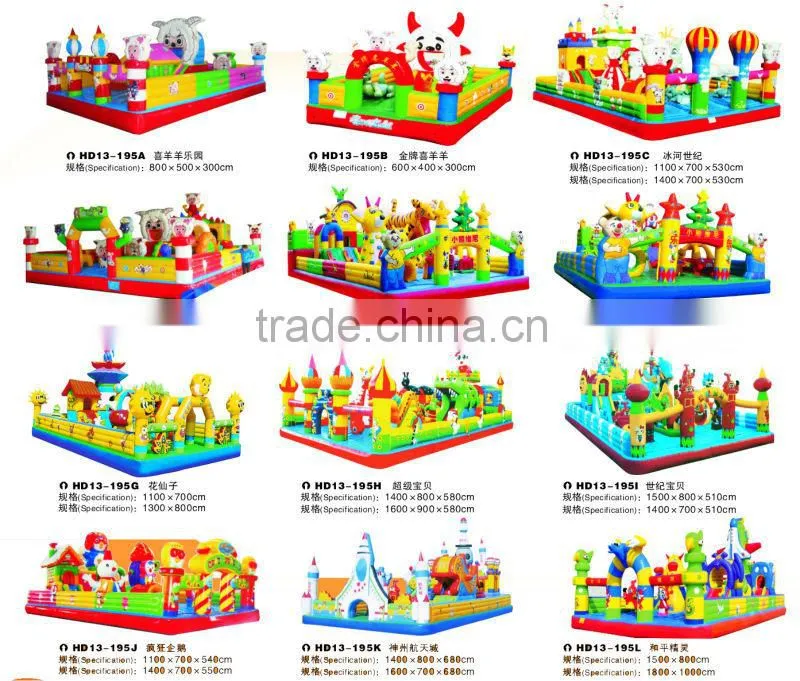 commercial cartoon inflatable slide