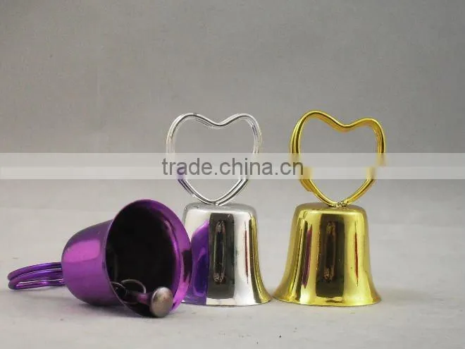 2''small metal bell A5-H01with heart-shaped handle for decoration (E469)