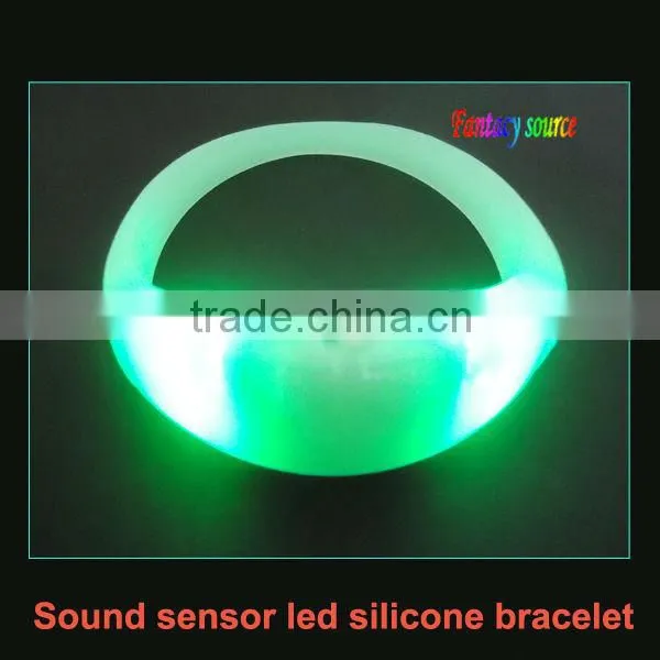 factory supply directly music sound actived light up bracelet,voice actived led bracelet