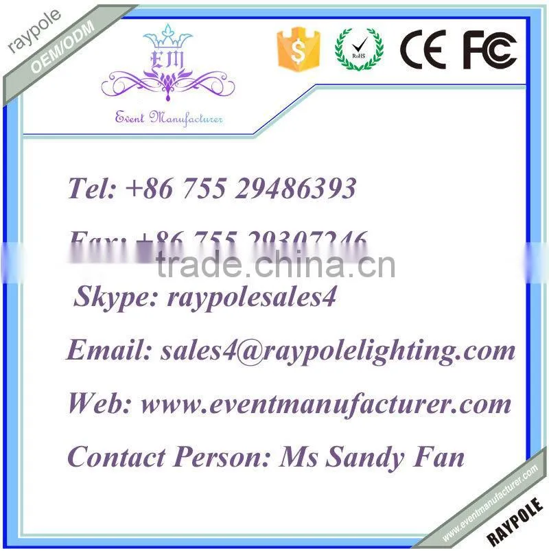 Battery operated under table vase LED centerpiece light base RGB wedding decoration