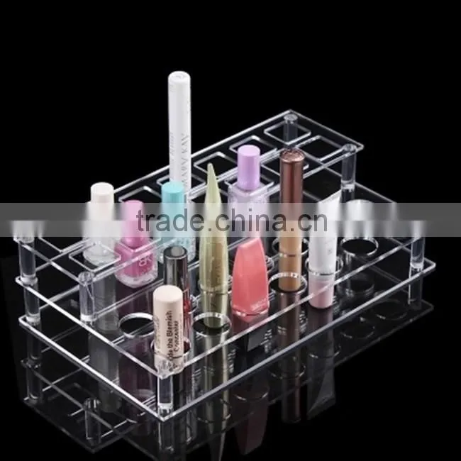 Lip gloss lipstick shelf storage rack acrylic cosmetic display shelf