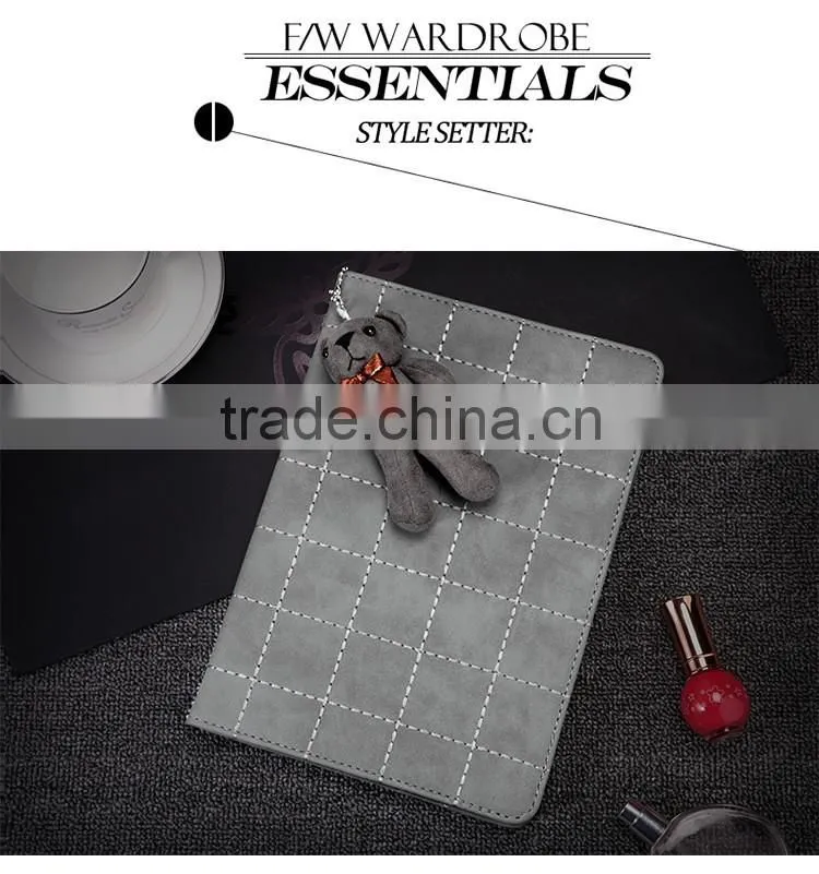 Korean style flip leather cover for ipad mini 4, for mini ipad leather case with holster