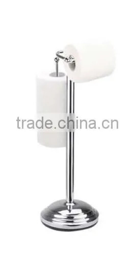 Tension pole caddy and toilet paper holder