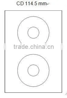 Self Adhesive Paper CD/DVD Labels dia. 114.5 mm