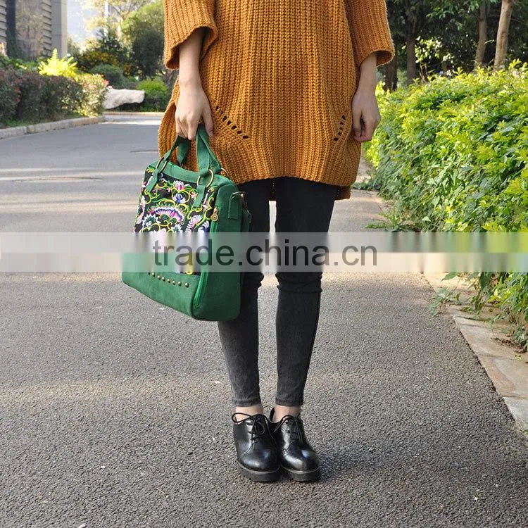 High quality shoulder bag fashion messenger bags cotton handbags women embroidery & Ethnic style bag Vintage